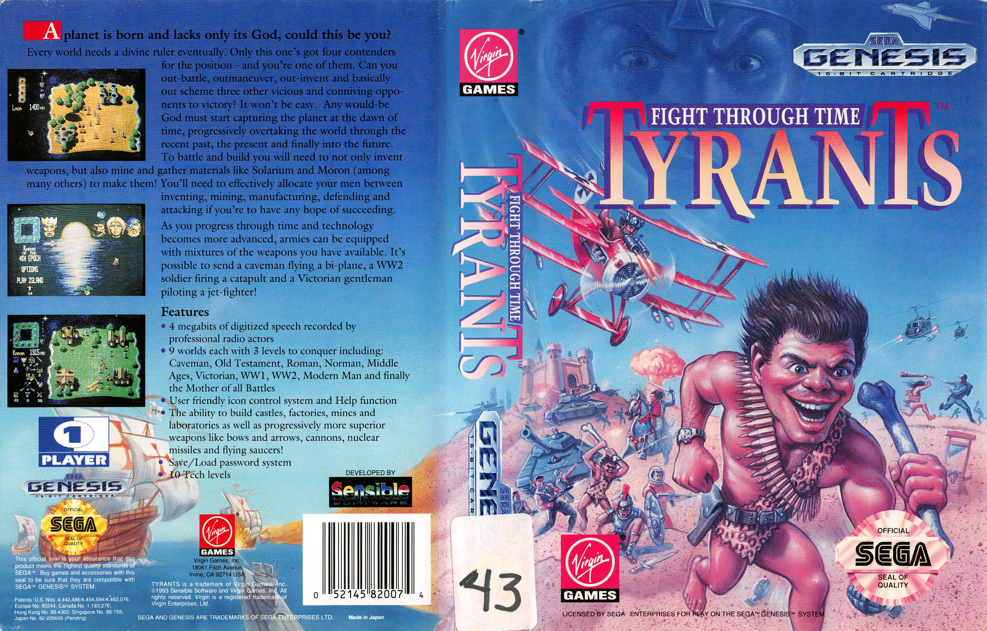 tyrants sega genesis