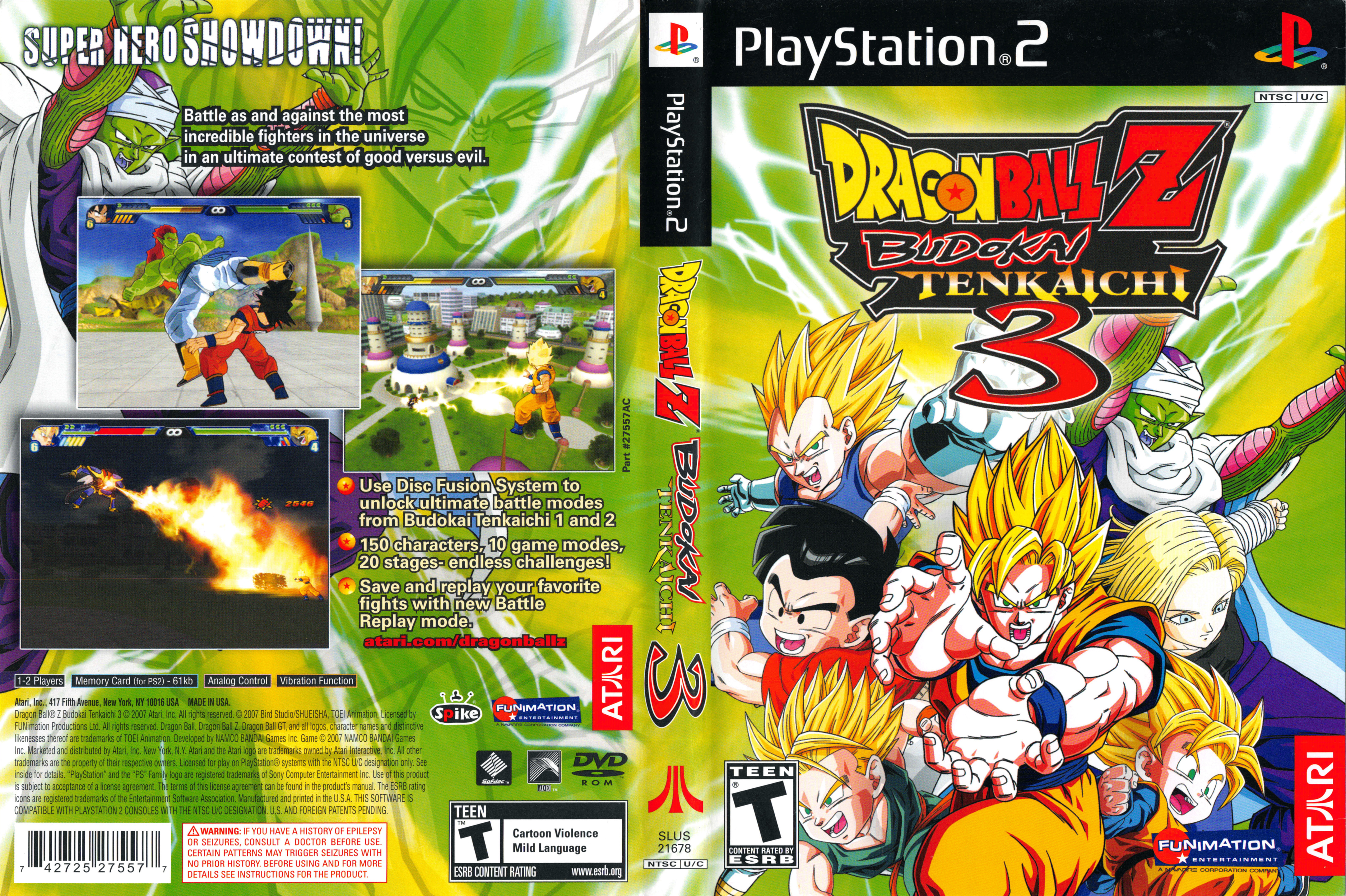 Dragon Ball Z Budokai Tenkaichi 3 PS2 Game Free Download Full Version