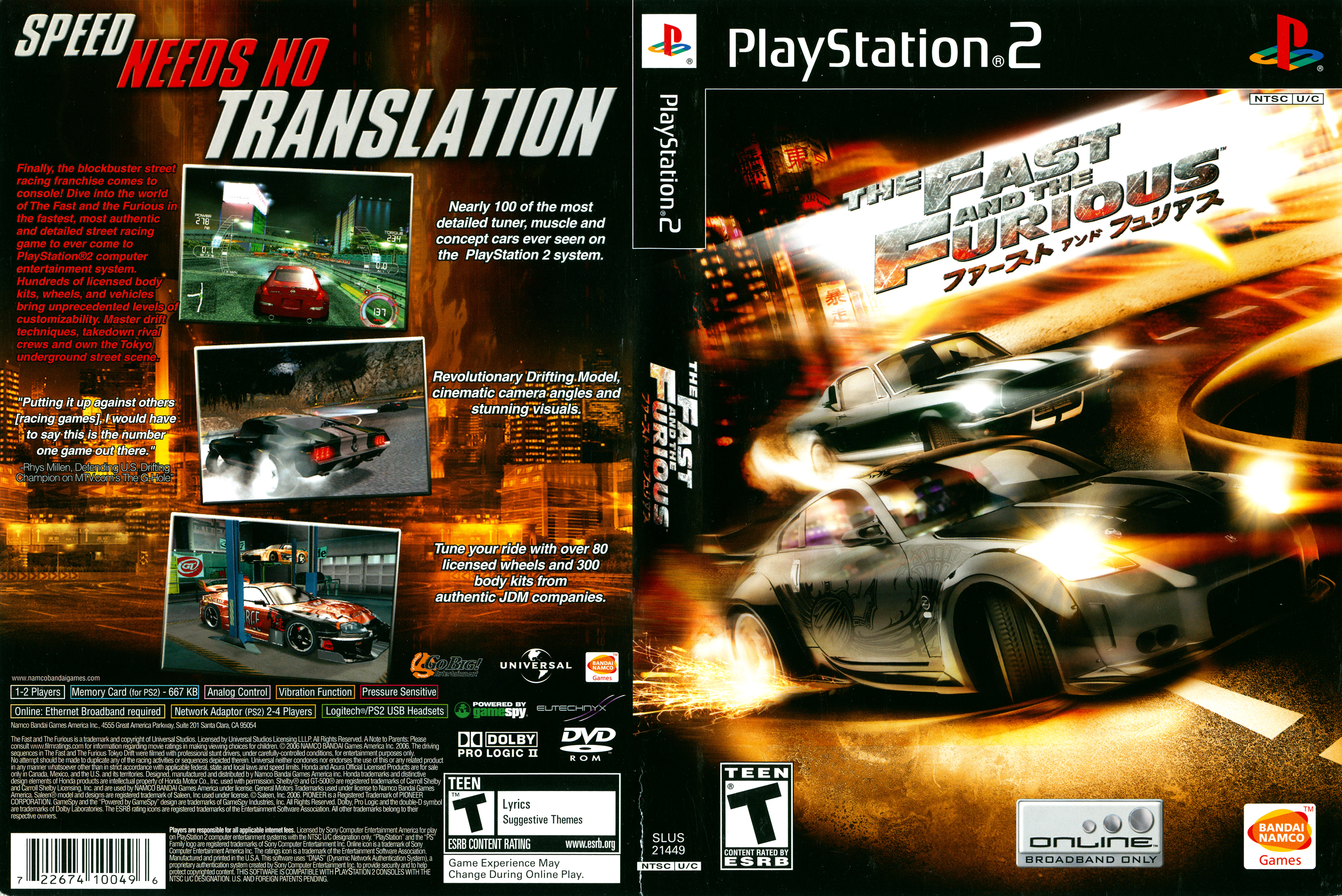 Fast and furious psp